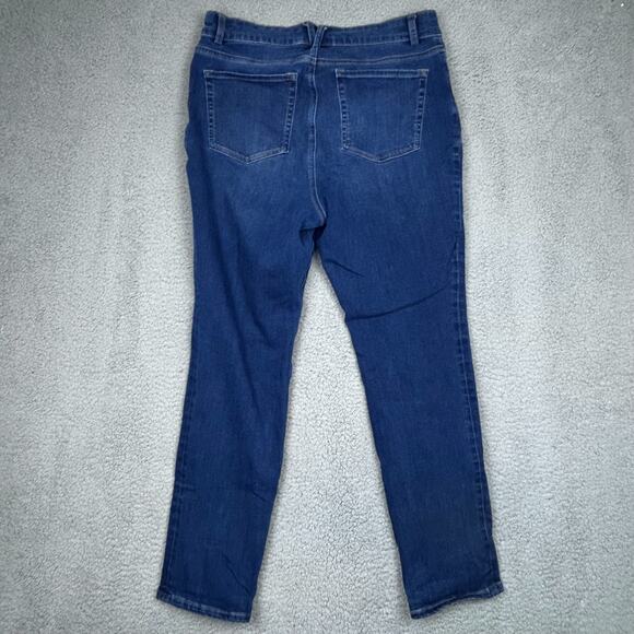 Duluth Trading Co Womens Straight Leg Jeans Size 10 Short Blue Denim 5 Pocket - Picture 4 of 13